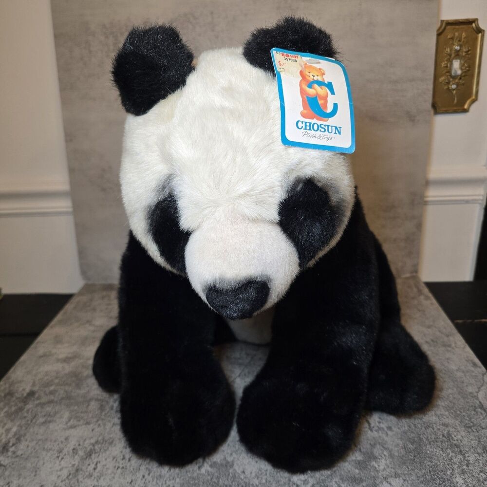 Vintage Chosun International Large Panda Bear Plush 24" EUC 90s Large Y2K NOS